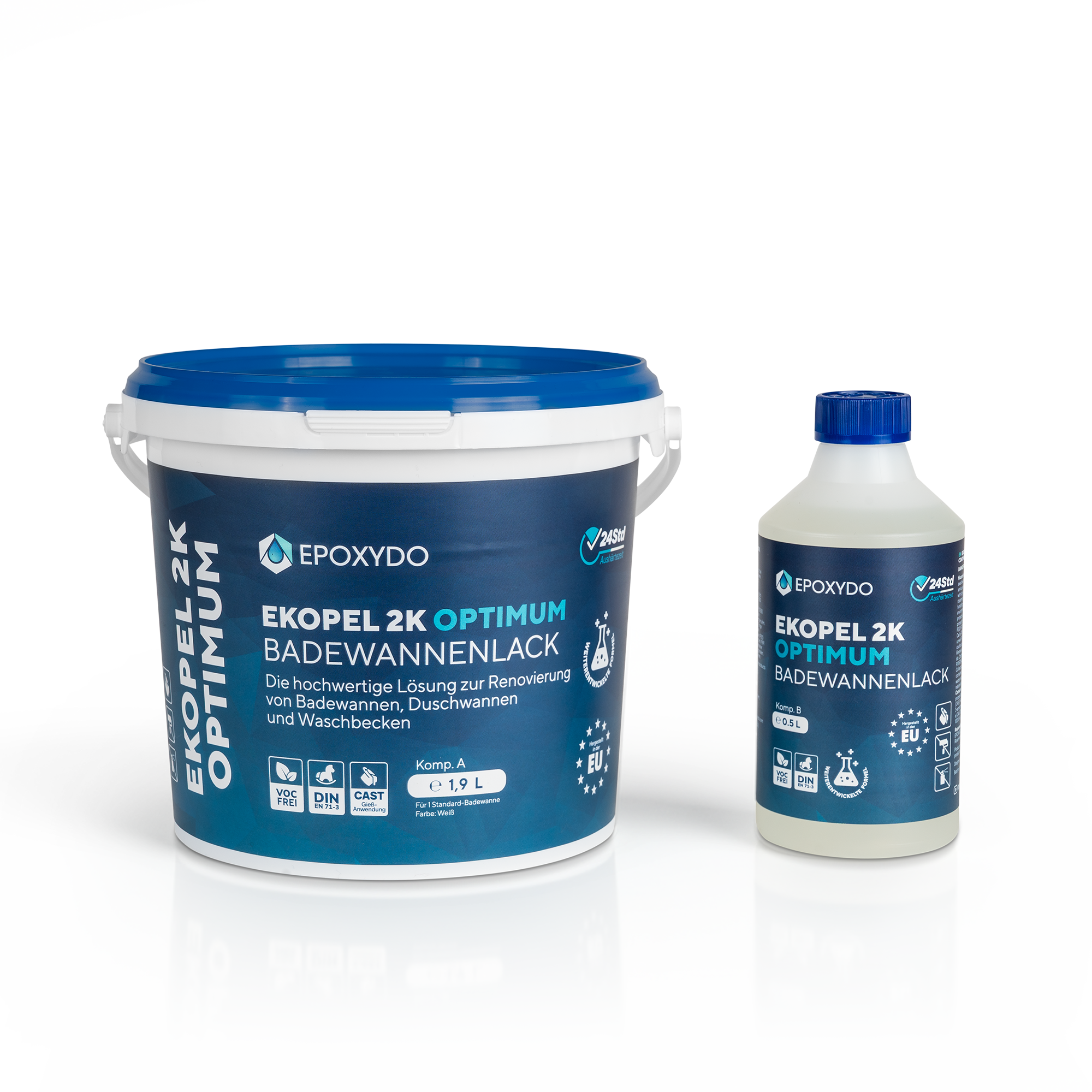 EKOPEL 2K-OPTIMUM Bathtub coating set. Odourless. Curing time 24h.